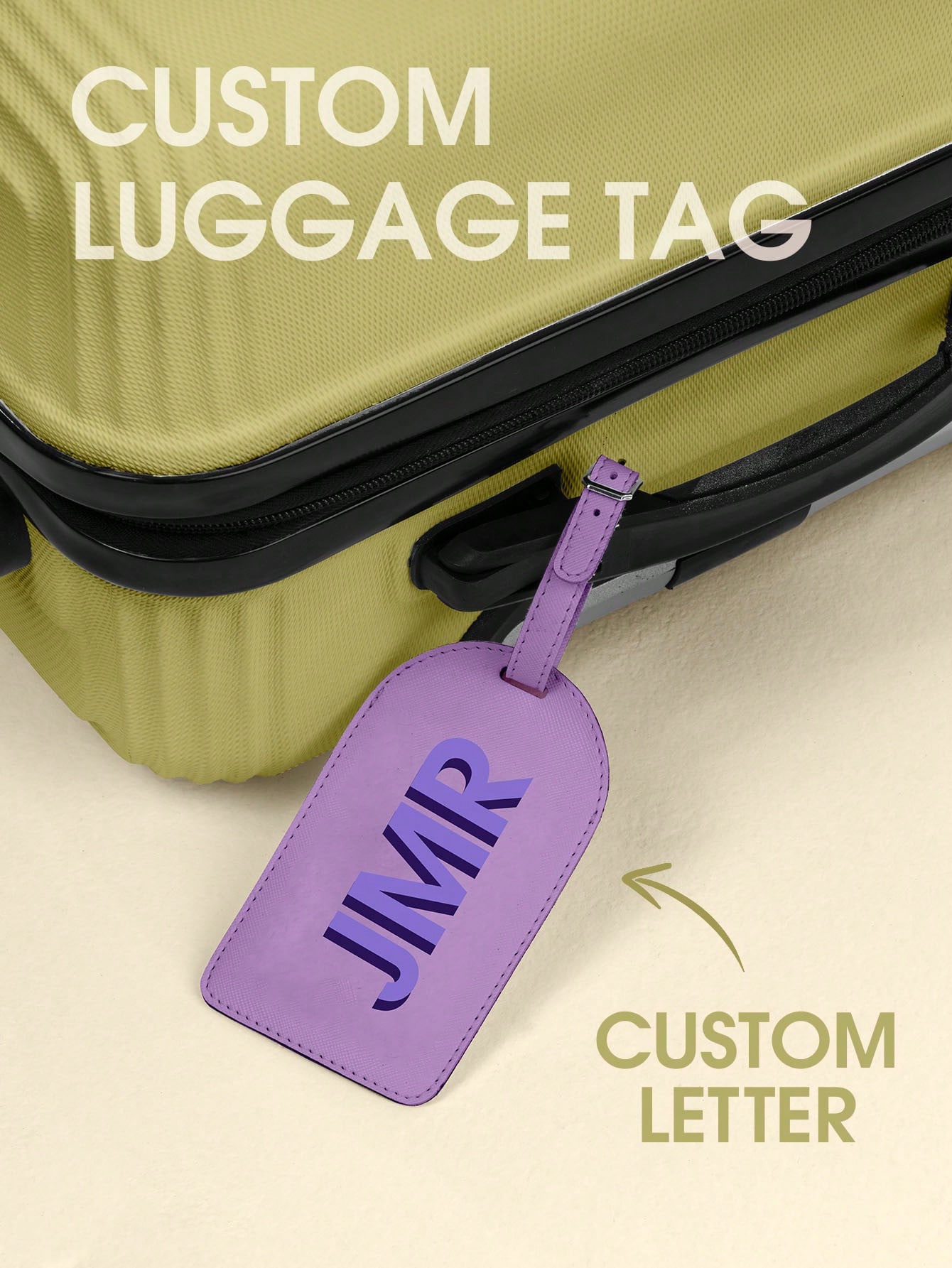 Women Bags For Wedding - Personalized Initial Luggage Tag Custom Letter