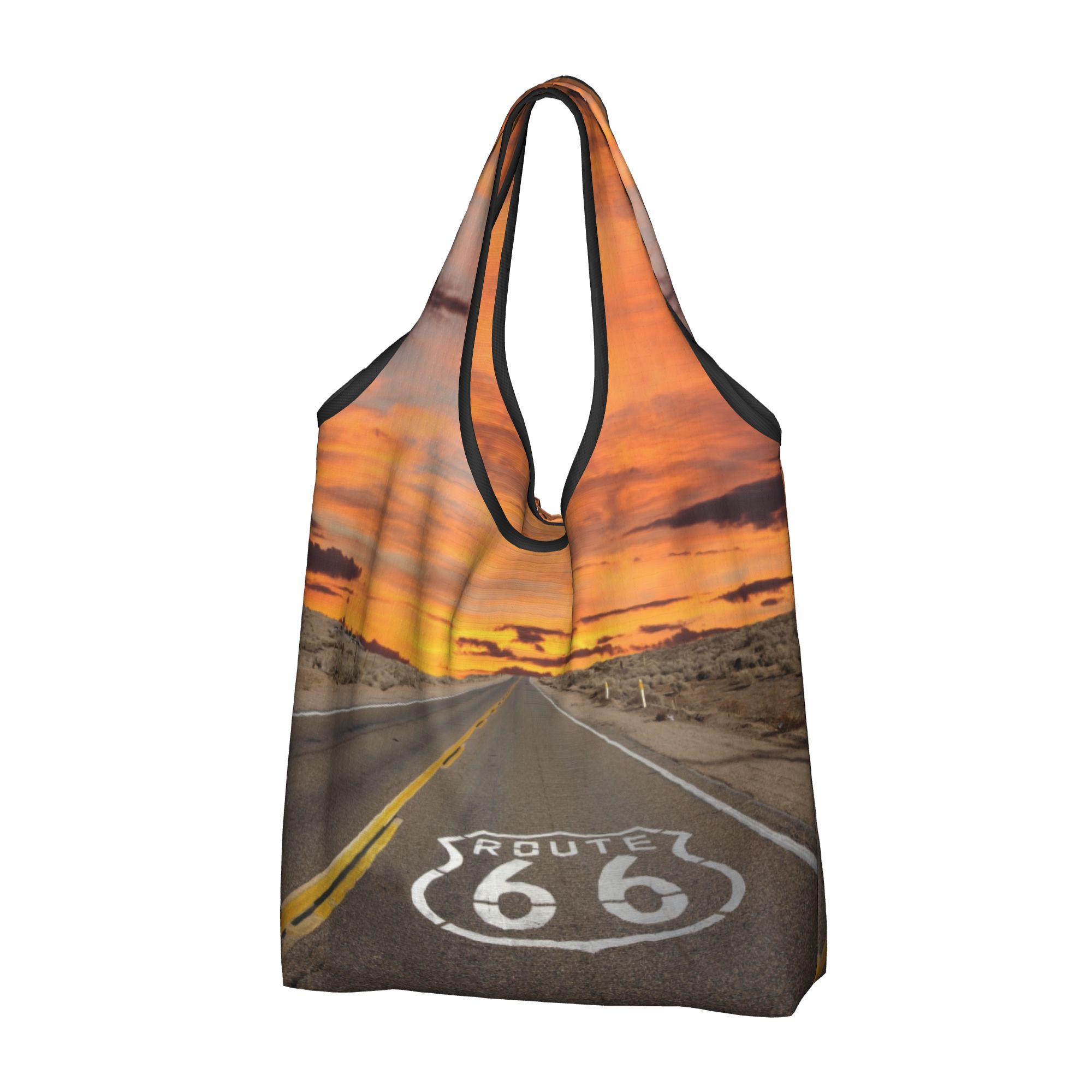 Women Bags Usa - Route 66 Grocery Shopping Tote Bags