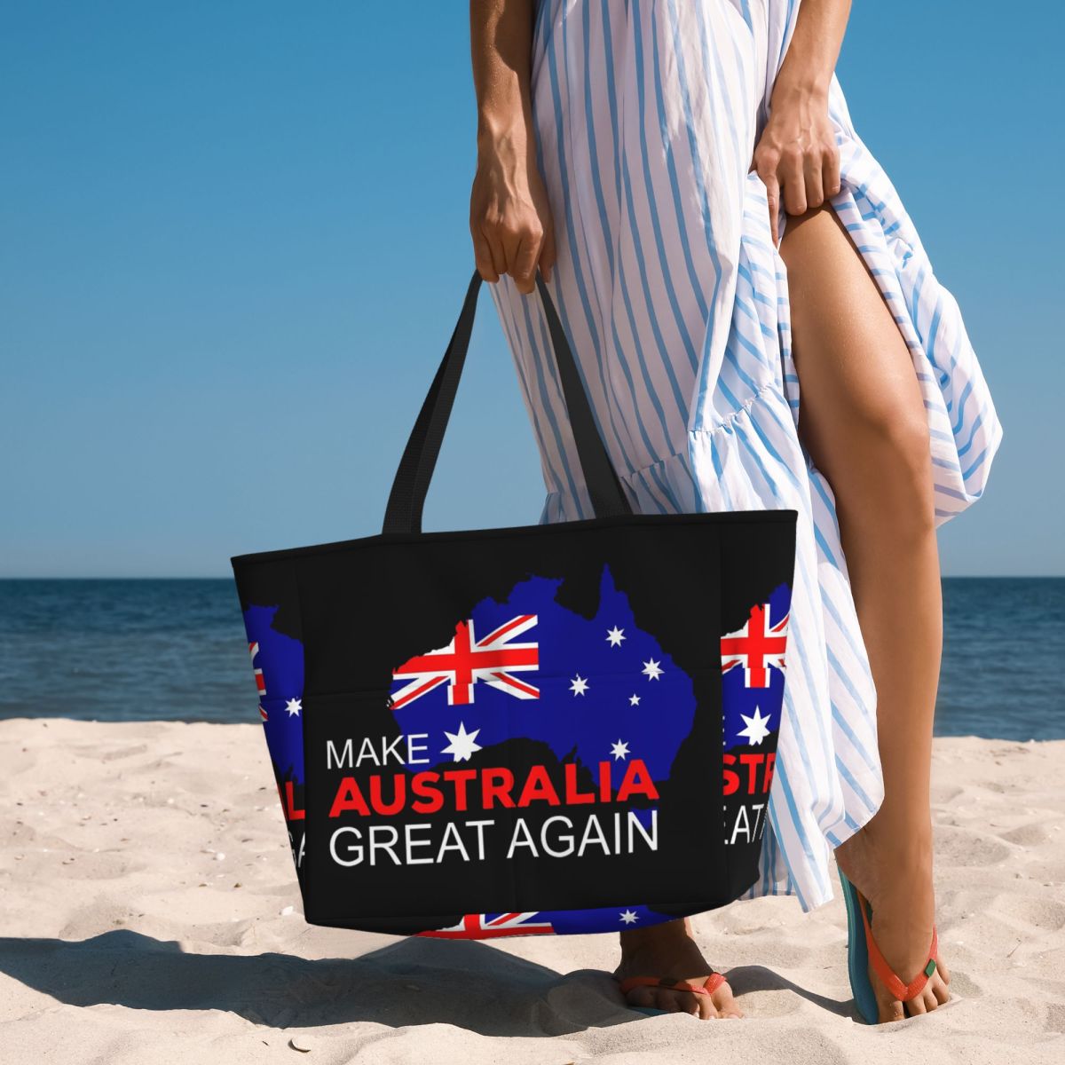 Women Bags Australia - Make Australia Great Again Beach Tote