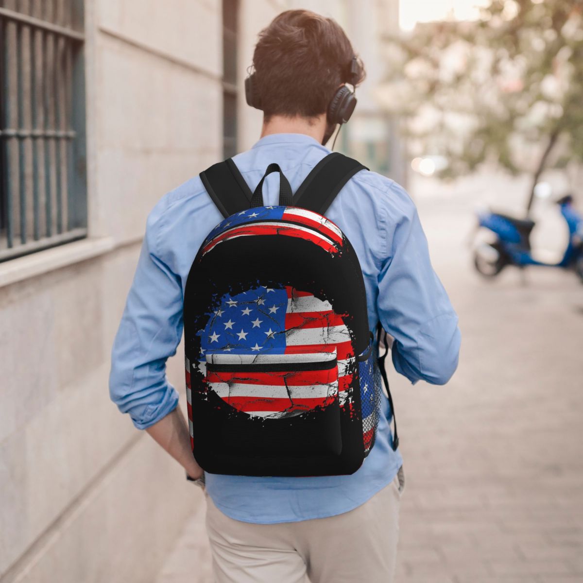 Women Bags Usa - USA America American Flag Backpack Boys