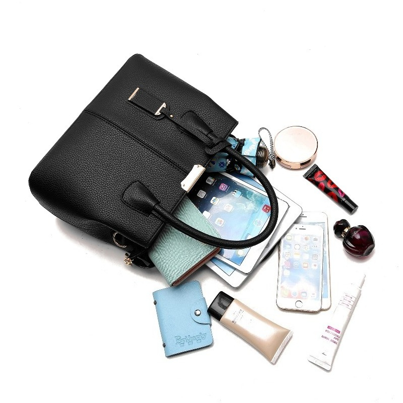 Top Handle Structured - PU Leather Top-Handle Bag Structured Tote