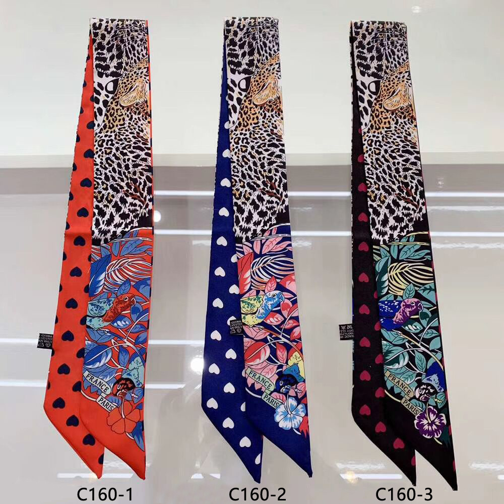 Women Bags Branded - Brand Leopard Parrot Heart Silk Scarf
