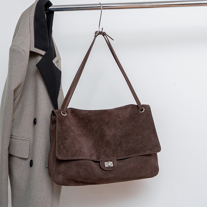 Women Bags Work - Genuine Suede Leather Underarm Shoulder Bag