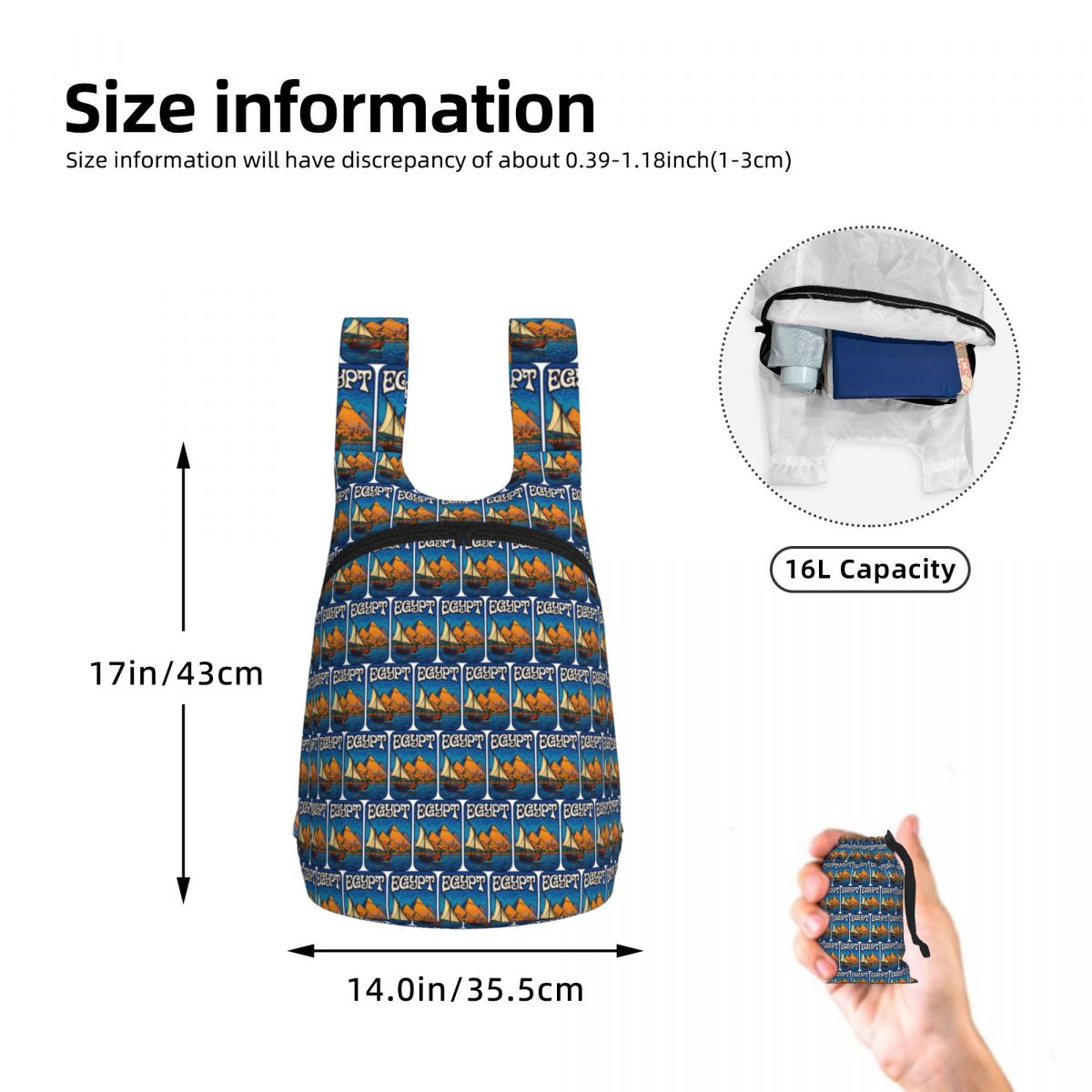 Egypt Piramids Retro Backpack  - Women Bags Egypt recension och pris