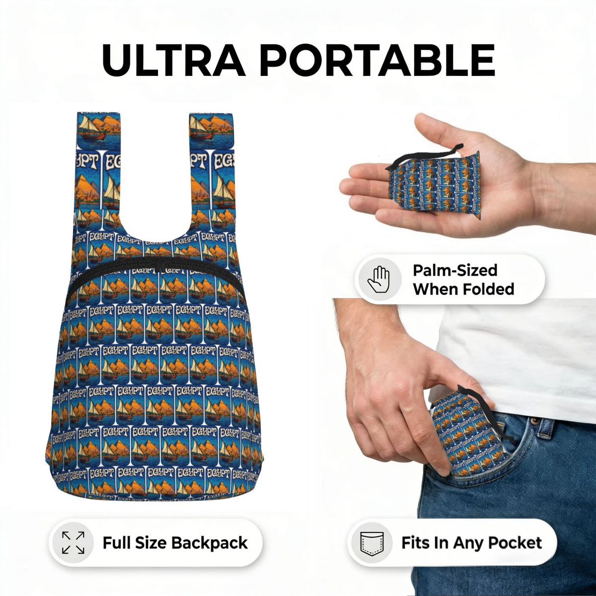 Egypt Piramids Retro Backpack  - Women Bags Egypt recension och pris