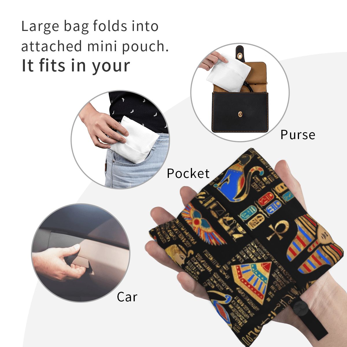 Egyptian Hieroglyphs And Deiti - Women Bags Egypt recension och pris