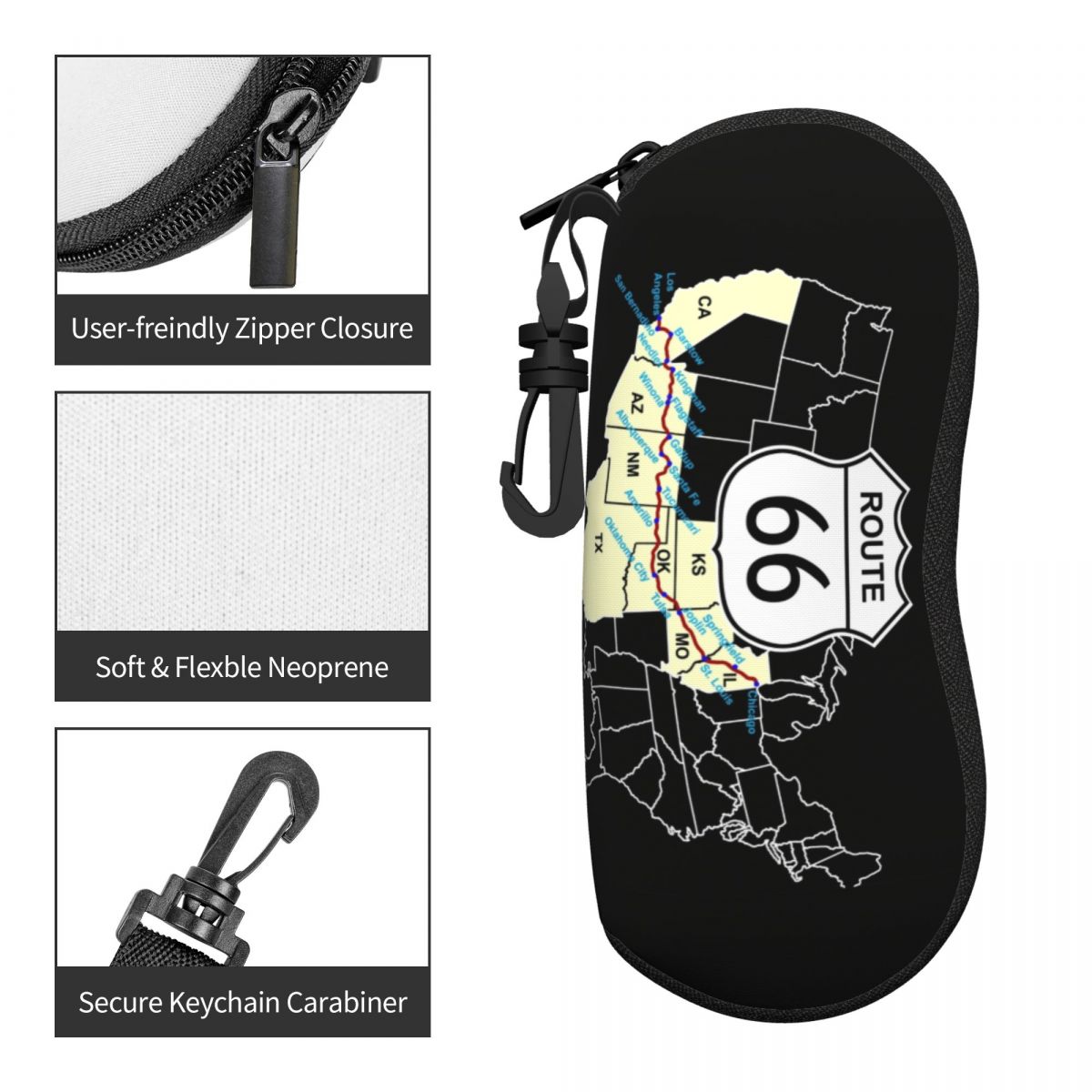 Custom Route 66 Map Shell Eyeg - Women Bags Usa recension och pris
