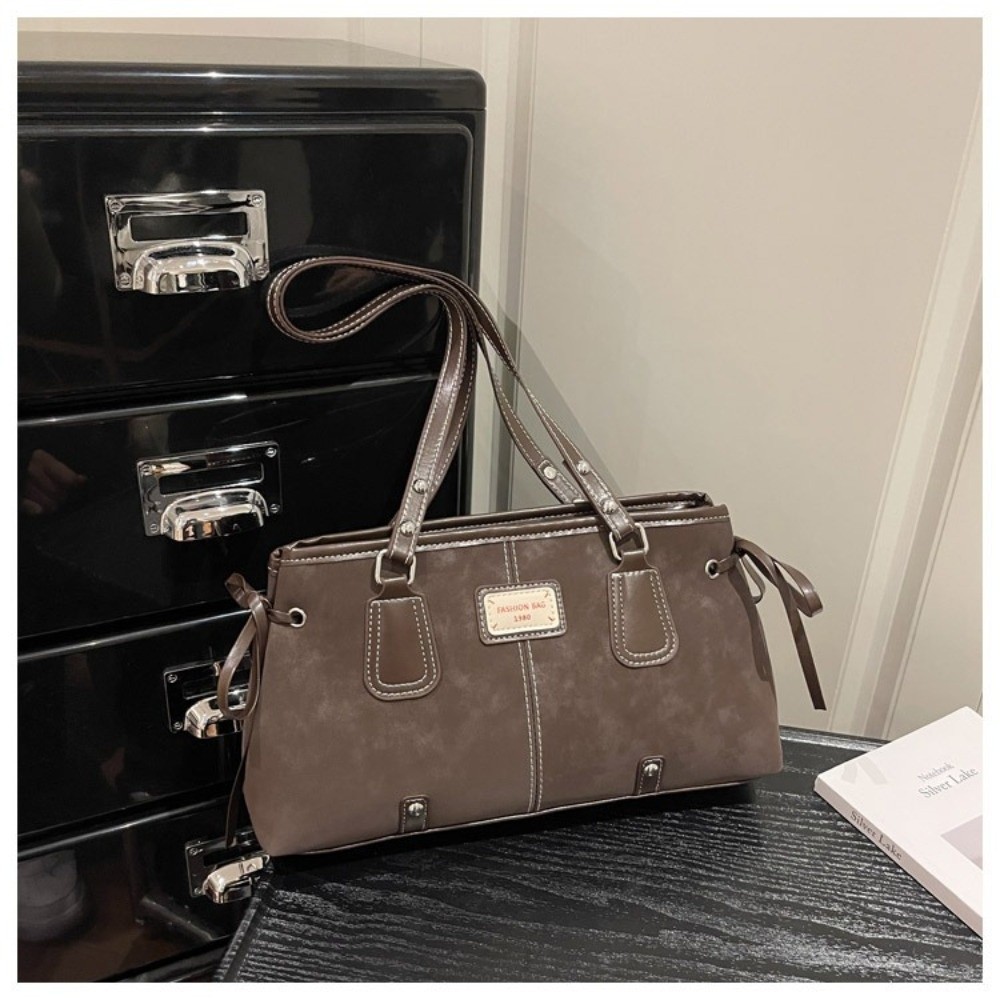 Minimalist Faux Leather Tote B - Top Handle Structured recension och pris