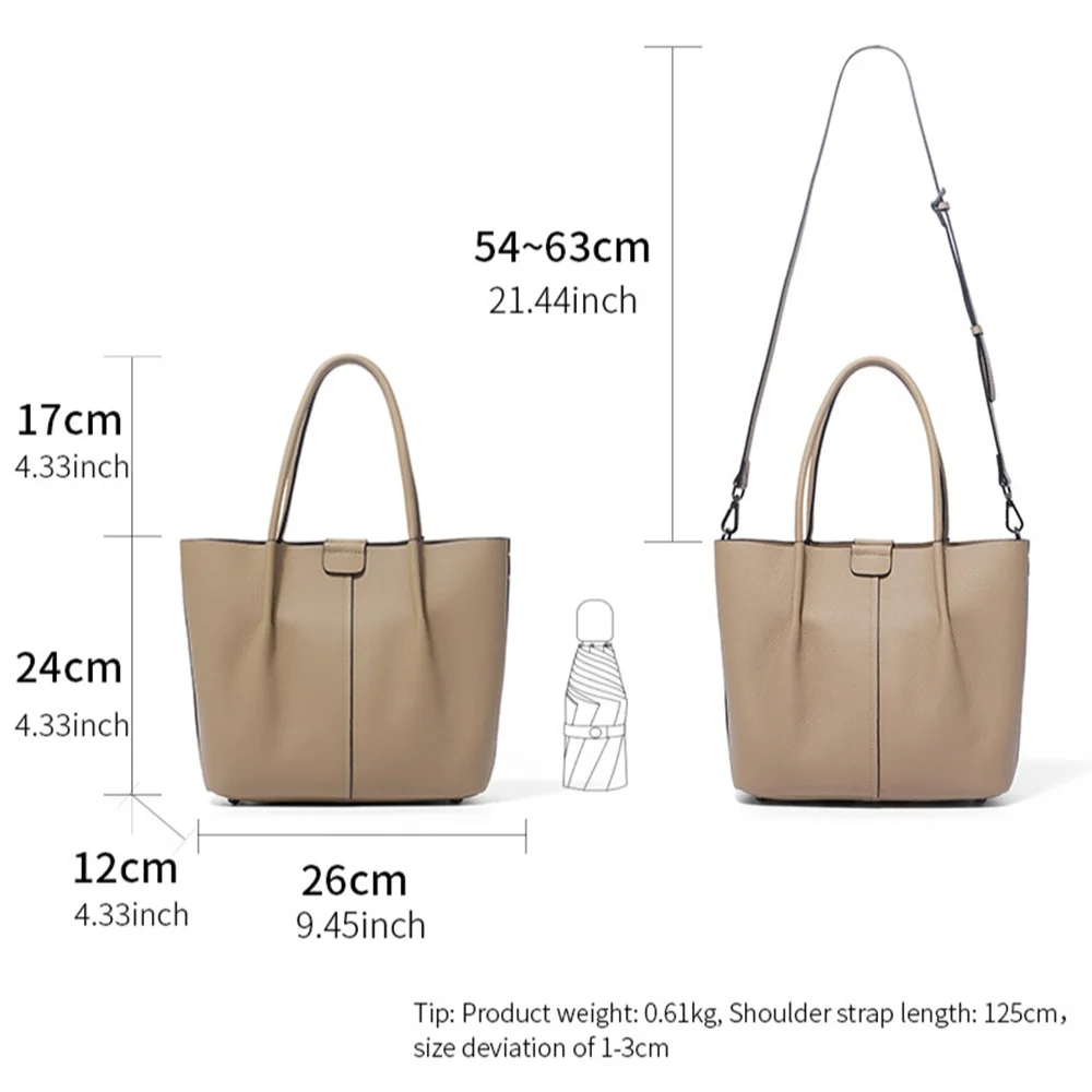 Textured Genuine Leather Handb - Top Handle Structured recension och pris