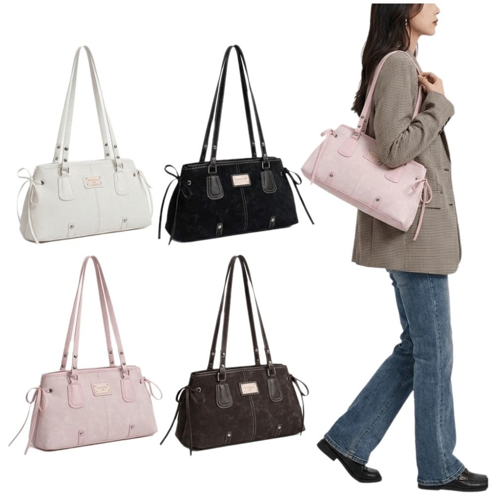 Korean Style Faux Leather Tote - Top Handle Structured recension och pris