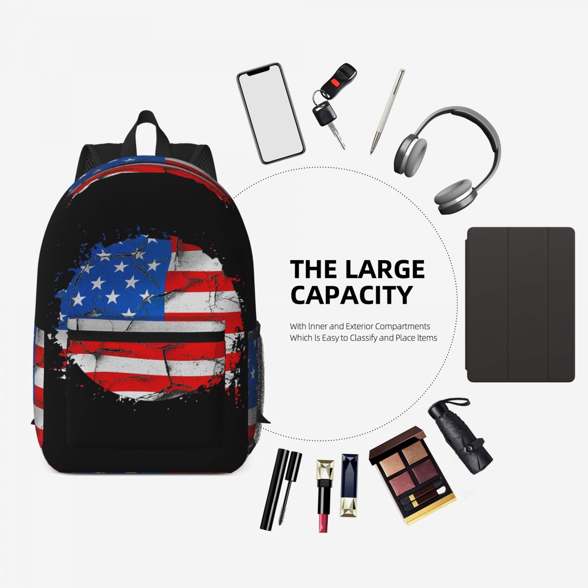 USA America American Flag Back - Women Bags Usa recension och pris